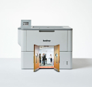Brother printer with open doors